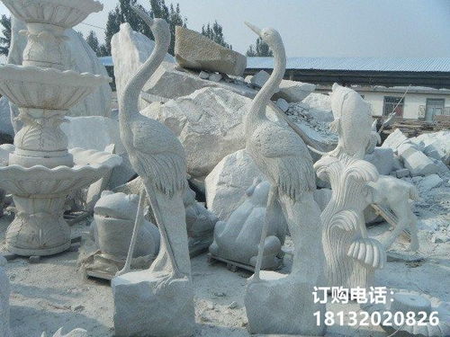 汉白玉仙鹤祥云石浮雕栏板 云南大理石雕塑仙鹤制作厂
