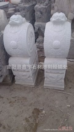 【鑫宇雕刻青石做旧仿古貔貅门墩大理石古典园林门口镇宅招财摆件古典石鼓】曲阳县鑫宇石材雕刻经销处 - 产品库