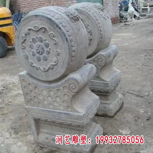 石雕门口门墩 济南石材雕塑门墩制作厂家