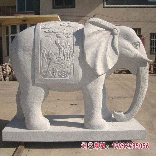 石雕大象园林雕塑 晋中大象石雕塑制作厂