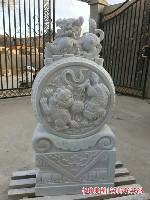 看门西洋石狮子 温州石材狮子雕塑厂